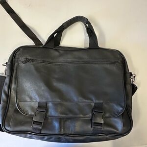 Black Laptop Bag with Professional Design and Detachable Strap